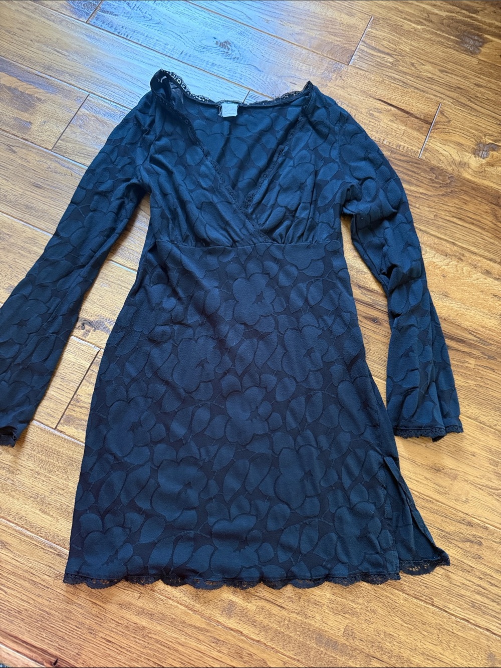 Venus Black Long-Sleeve Cover Up
